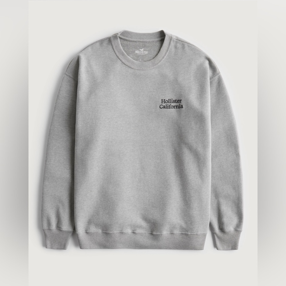 Hollister California Gray Crew Neck Sweatshirt Pullover Women’s Size Medium